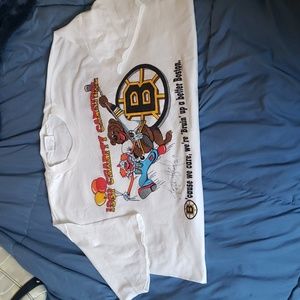Autographed Scott Arneil Bruin 1991 Charity Bruins Tshirt